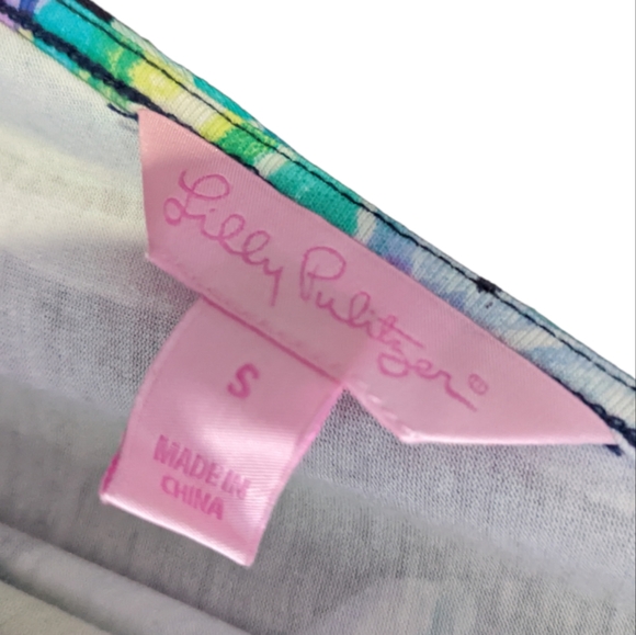 Lilly Pulitzer Parigi Maxi Dress Women Small Blue Pink Floral Paisley 3/4 Sleeve - Picture 6 of 8